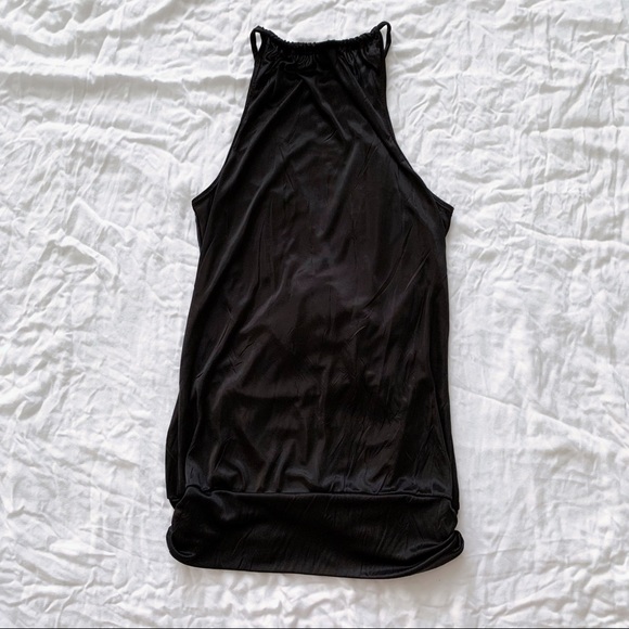 Y2K Vintage Cowl Neck Satin Top - Picture 4 of 4